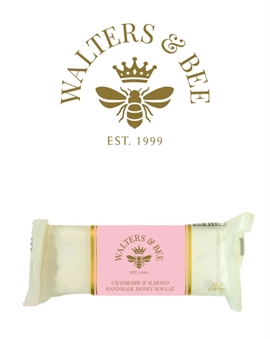 Walters and Bee Hvid Gourmet nougat med Ristede Mandler og Honning 50g